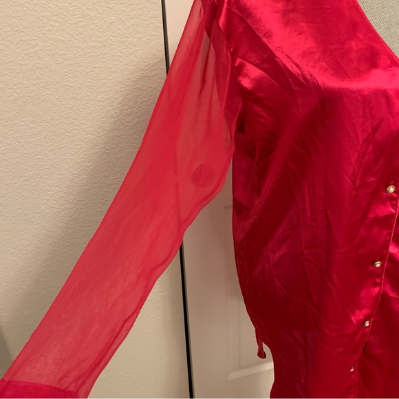 VICTORIA’S SECRET gold label size S vintage short gown original pearl buttons - Picture 4 of 13